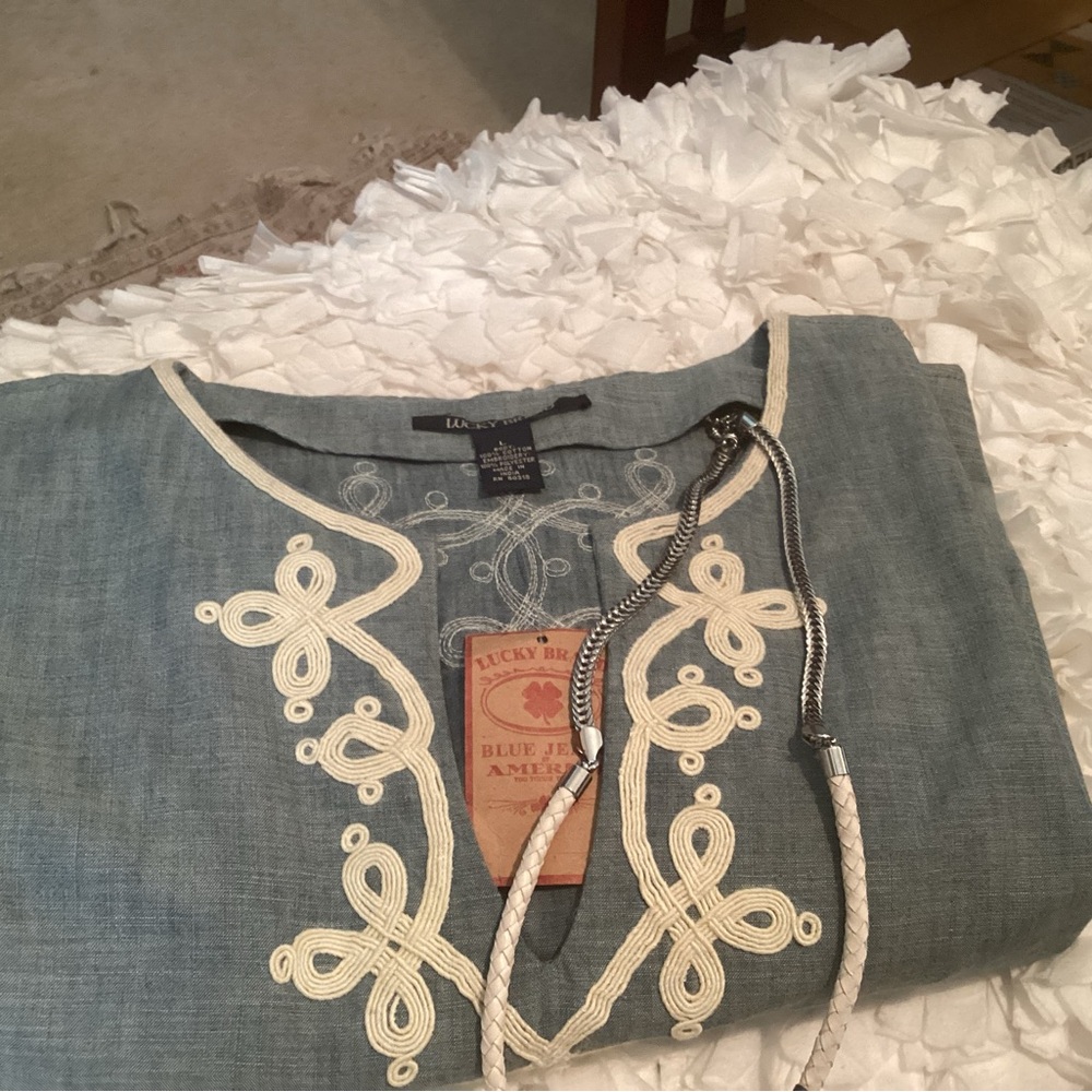 Vintage Lucky Brand Embroidered Dress - Picture 6 of 7